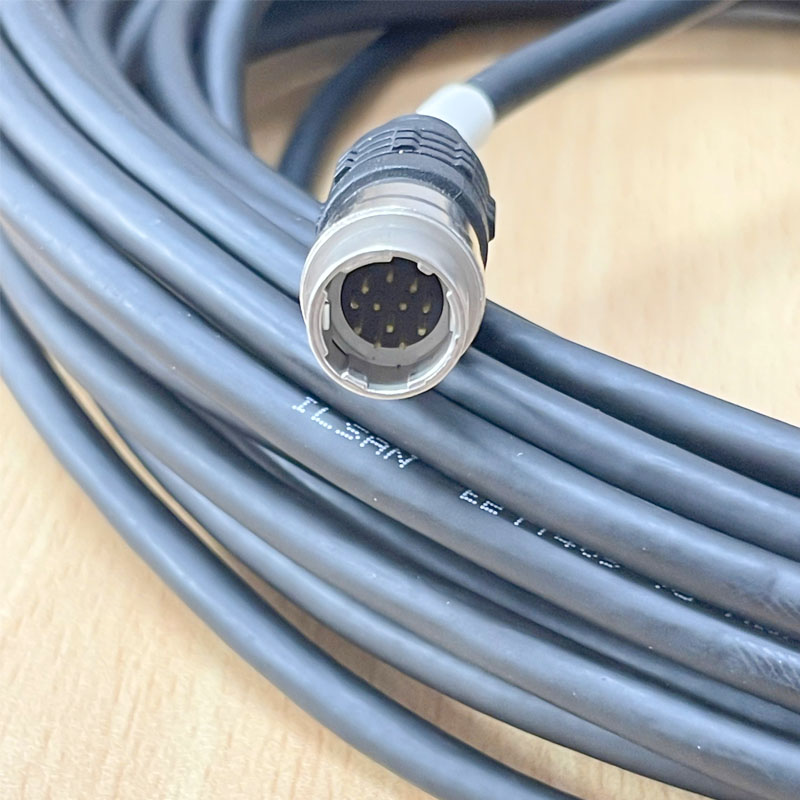 Cáp Power I/O Cable Hirose 12 Pin Female HR10A-10P-12S(73) to Hirose 12 Pin Male HR10A-10P-12P(73) Dài 10M For Industrial Basler GIGE AVT Camera Sony CCD