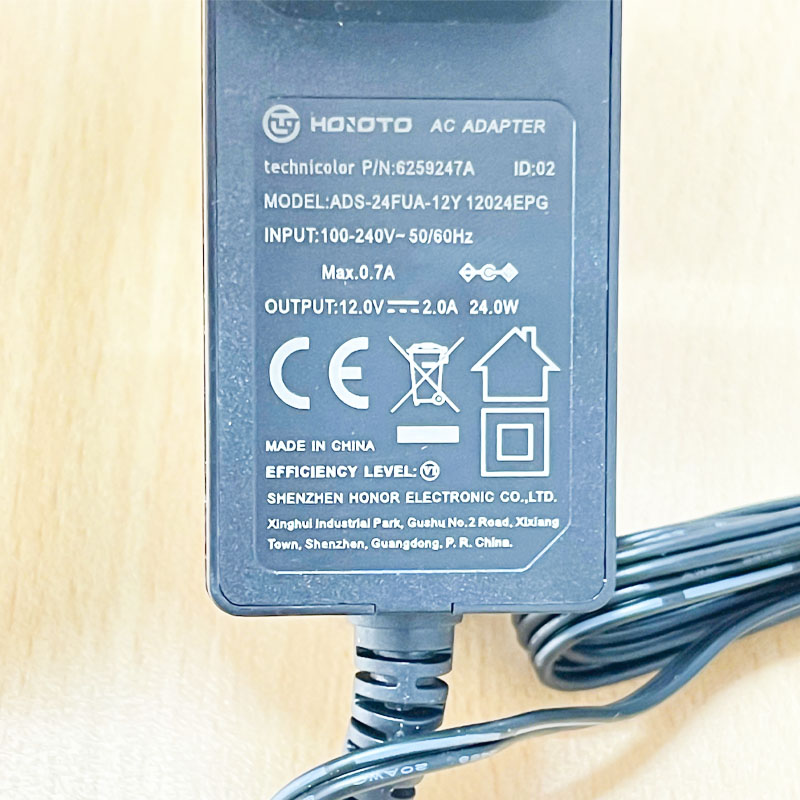 Chuyển nguồn 12V 2A 24W HOIOTO ADS-24FUA-12Y 12024EPG Chân cắm 5.5mm x 2.1mm