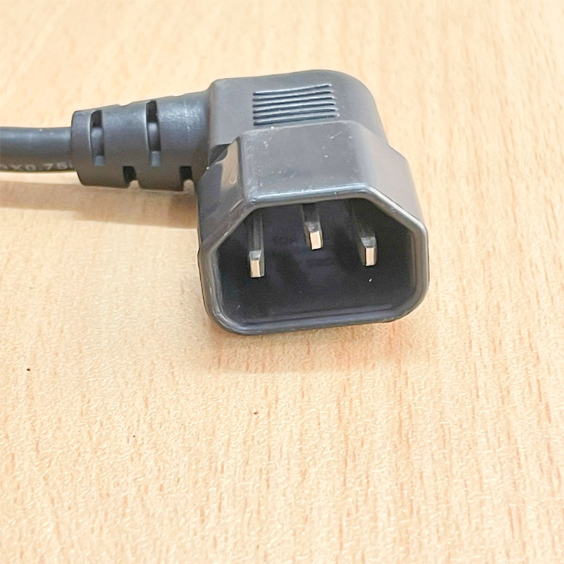 Dây Nguồn Vuông Góc C14 to Dual C13 Y Splitter Power Cord 10A 250V 3X0.75mm Dài 1M
