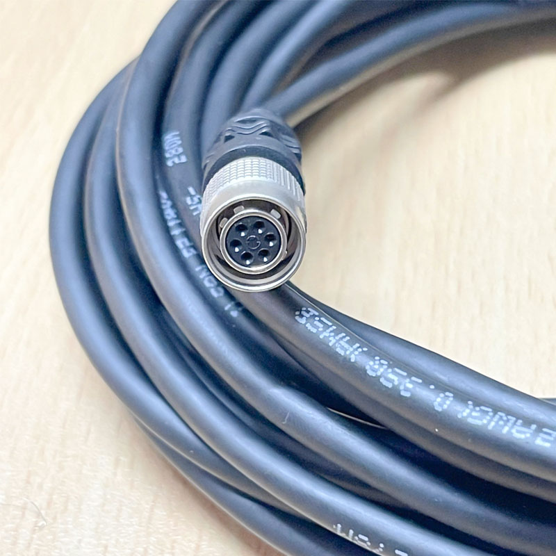 Cáp Hirose Power Connector Hirose HR10A-7P-6S73 6 Pin Female to 2 Pin Dài 7M For Sony CCD Industrial Camera, Hikvision, Basler, Dahua