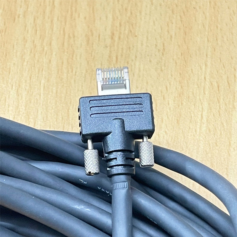 Cáp mạng có vít khóa GIG E-R10M dành cho camera công nghiệp Basler Dài 10M Industrial CCD Camera RJ45 10 Gigabit Cable with Locking Screw CAT6 S/FTP AWG E35664-L STYLE 20276 VW-1 80C HIRAKAWA KL