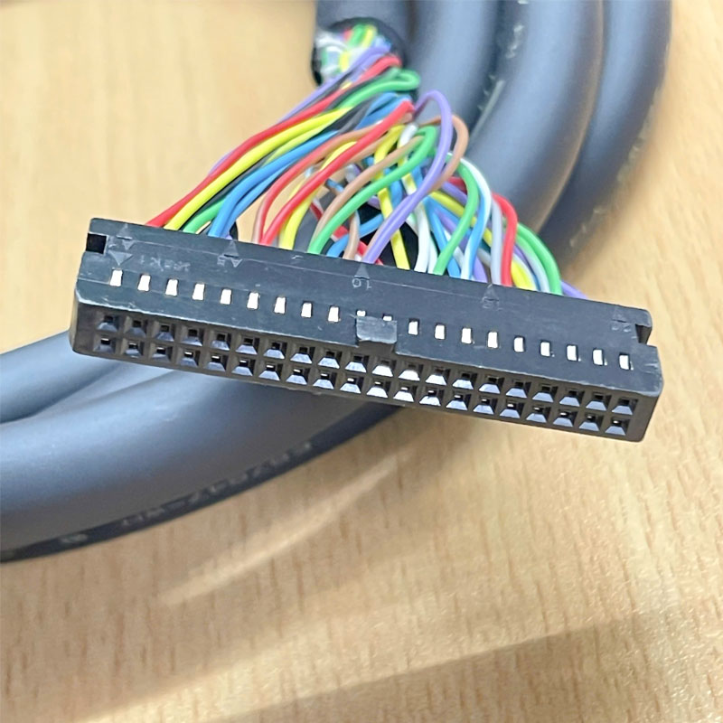 Cáp EXT/XL TAIYO SCSI IDC 40 Pin IDC FC 2*20 Pitch 2.54mm Round Ribbon Cable Dài 2.6M For Terminal Block Breakout Board Data Cable Fanuc CNC Machines, PLC Servo Control, Digital I/O Board