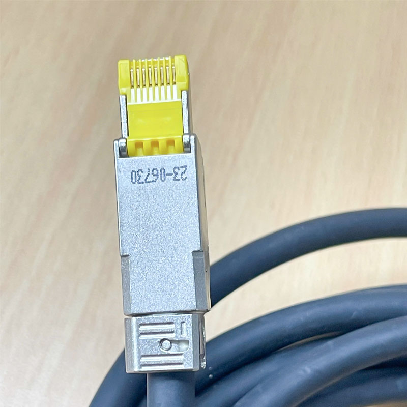 Cáp FA_14391611 SN0030 EKRK 134123/LVDS Camera Right Angle Hirose HR10A-10P-12P(73) 12 Pin Female to RJ45 Male Dài 6M For Industrial Camera Cable