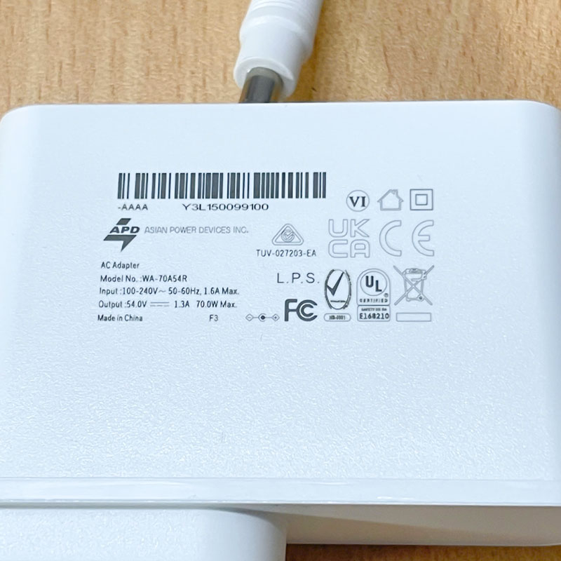 Chuyển nguồn 54V 1.3A 70W WA-70A54R Chân Cắm DC Size 5.5mm x 2.1mm