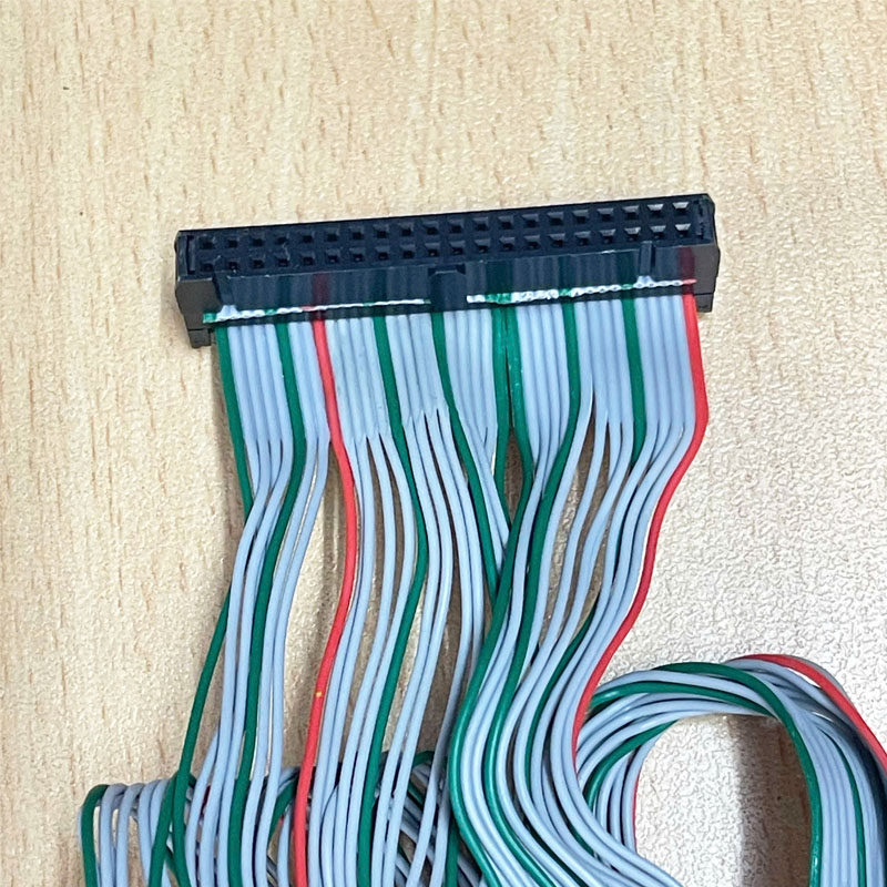 Cáp IDC 40 Pin Flat Ribbon Rainbow IDC Female Pitch 2.54mm 2-Row Gold Plated Cable Dài 0.5m For OMRON PLC CJ2M-CPU11 OD233 Modules