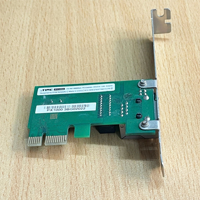 Card Mạng KCC-REM-EFM-IPTIMEPX1000 1 Port Gigabit    PX1000 10/100/1000Mbps PCI-Express Ethrernet LAN Adapter Hàng Original Tháo Thiết Bị