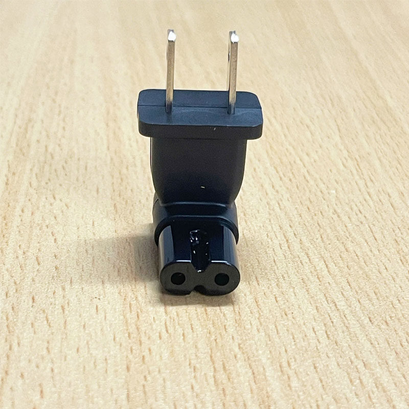 Phích Cắm Đổi Nguồn AC WELL SHIN WS-069-J2 R31514 2.5A 125V  Vuông Góc 90 Degrees NEMA 1-15P to IEC320 C7