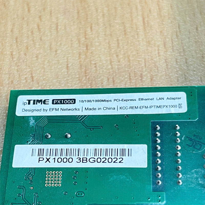 Card Mạng KCC-REM-EFM-IPTIMEPX1000 1 Port Gigabit    PX1000 10/100/1000Mbps PCI-Express Ethrernet LAN Adapter Hàng Original Tháo Thiết Bị