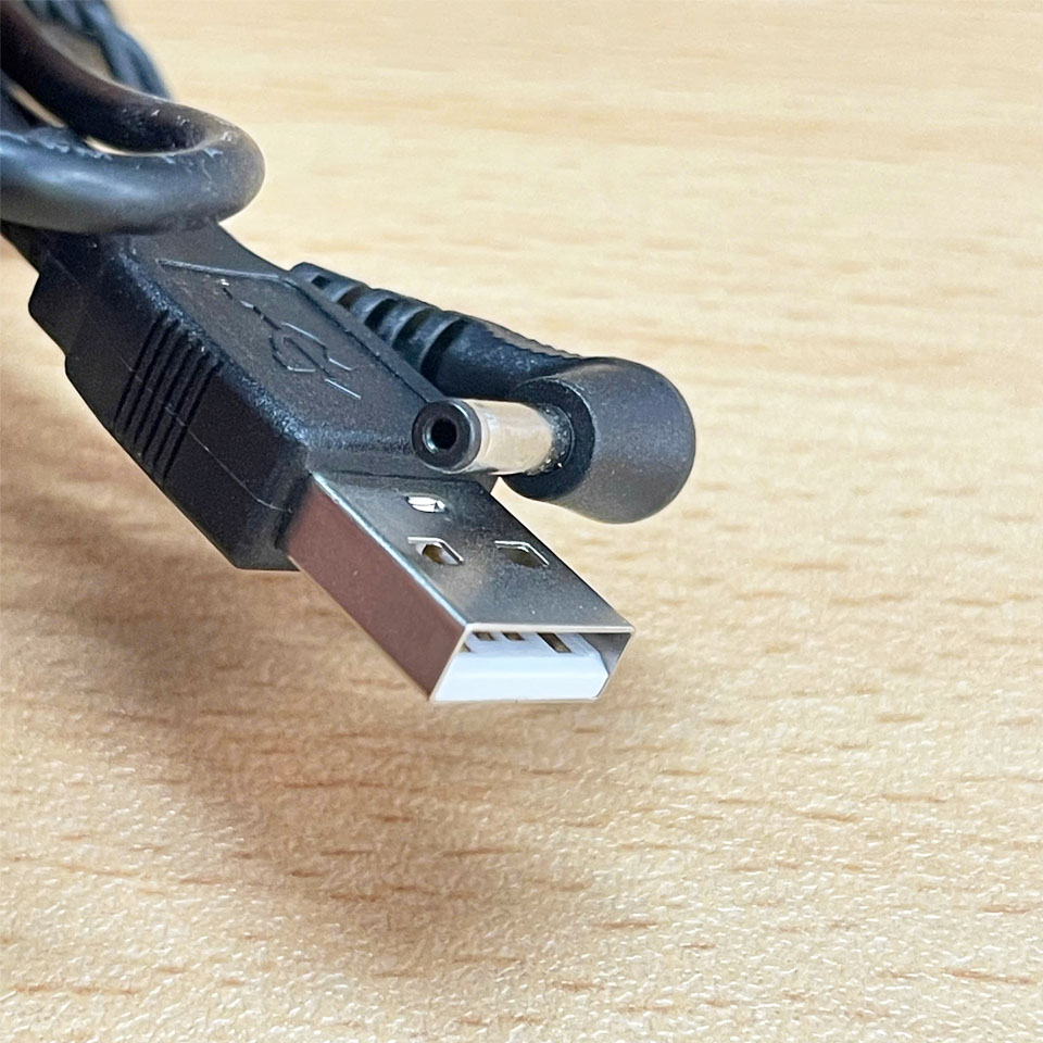 Cáp Chuyển Đổi EZ-DCU23B USB Type A Male to DC 3.5mm x1.35mm Male 90° Degree Adapter Cable Black Dài