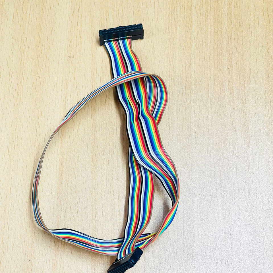 Cáp Dẹt IDC 26 Pin to IDC 20 Pin 2.54mm Pitch Flat Ribbon Cable Rainbow Color Dài 0.7M