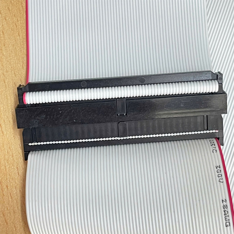 Cáp Nối Dài  IDC 64 Pin 2.54mm Pitch 2x32P 64 Wire Male to Female Flat Ribbon Cable Gray Dài 1.2M