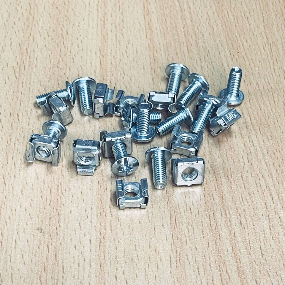 Bộ Ốc Cài M6 Lắp Tủ Mạng Tủ Rack Chuyên Dụng Rack M6 19"Bolts & Washers, Bolt Size M6x15mm