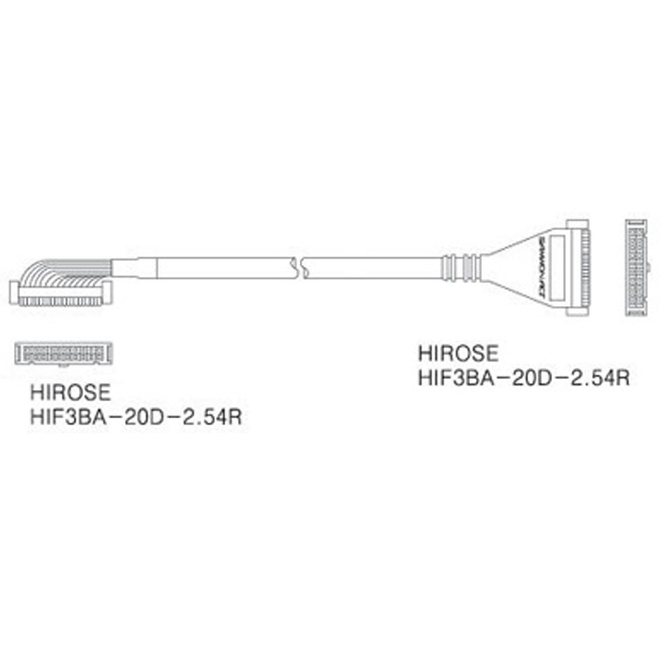 Cáp C20HH-10SL-3A Dài 1M Cable AT-F2S-28-10 20 Pin IDC Connector Round Female to Female 20 Pin FC 2*10 Pitch 2.54mm For I/O Module Signal PLC LS Or Terminal Block