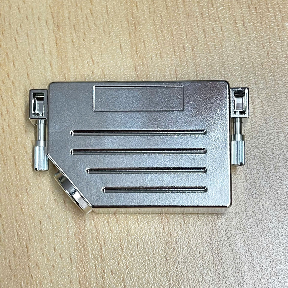 Vỏ Ốp Amphenol CONNEC 600X57037X D-Sub DB37 37 Position Two Piece Backshell Connector Silver 45° Shielded Metallized Niken Crews