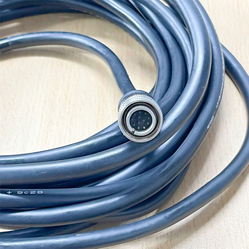 Cáp điều khiển KEYENCE OP-87528 Dài 5M Hirose HR10A-10TP-12P(73) 12 Pin Male to DB9 Female