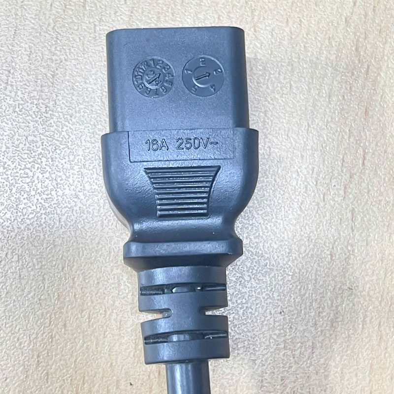 Dây Nguồn Máy Chủ Well Shin WS-003D WS-002F AC Power Cord IEC 60320 C19 To C20 3x1.5mm² 16A 250V Black Length 2.5M