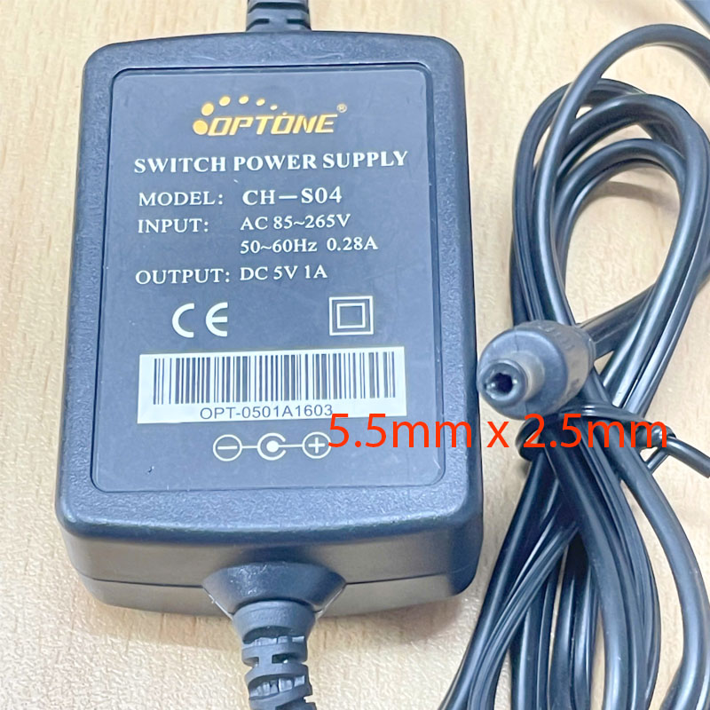 Chuyển Nguồn Adapter OPTONE 5V 1A CH-S04 For Media Converter Connector Size 5.5mm x 2.5mm