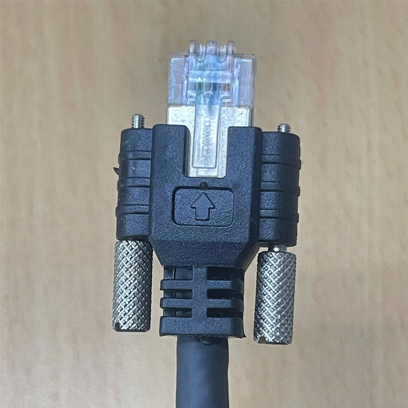Cáp kết nối camera RJ45 GigE CAT6 S/STP PoE Power Ethernet RJ45 Screw Locking Dài 8.5M Cable OKI ELECTRIC 20276 80℃ 30V VW-1 For Basler Cognex CCD GigE Industrial Vision Camera