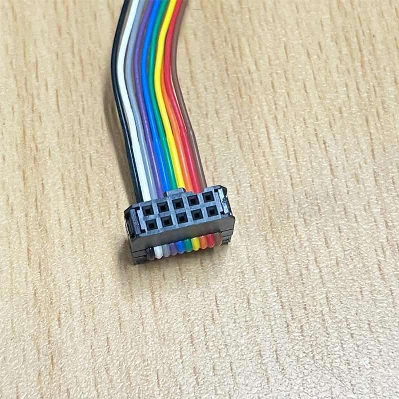 Cáp IDC 10 Pin Female to Female 10 Pin FC 2*5 Pitch 2.54mm Cable Flat Ribbon Data Rainbow Color Dài 0.3M For CMC CNC PLC LCD Screen