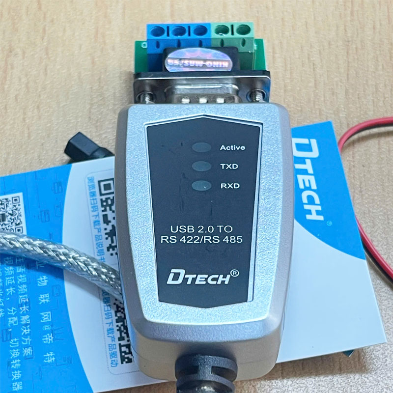 Cáp Chuyển Đổi USB To RS485/RS422 Dtech DT-5019 Dài 1.2M Serial Port Converter Chipset ID FTDI.