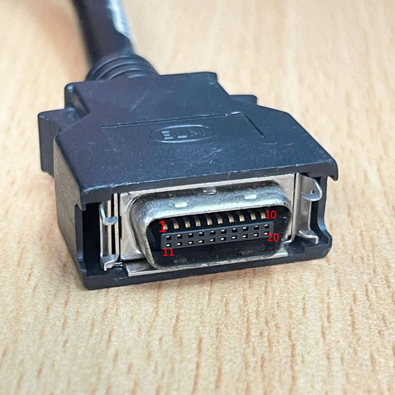 Cáp Servo Motor Encoder Delta ASD-ABEN0010-A2 Dài 10M Cable MDR 20 Pin Male to Molex VW3M8121 Connector 1-172161-9 9 Pin For CN2 Delta AB/A2 Series 100-750W