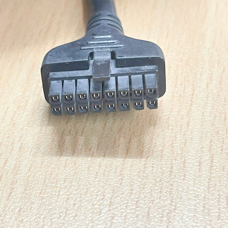 Cáp Molex 16 Pin to ODB II 16 Pin Male + Serial RS232 DB9 Female, 3 Core Dài 1.5M