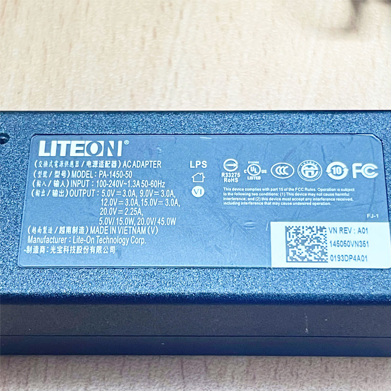 Adapter 20V 2.25A 15V 3A 12V 3A 9V 3A 5V 3A LITEON PA-1450-50 Connector Size USB Type C ForLaptop Acer Gateway Chromebook 311 315 C732 CBO311-1H CB315-4H CBO311-1H-C1MX CBOA311-1H-C90F CB315-4H-C8XU C732-C6WU