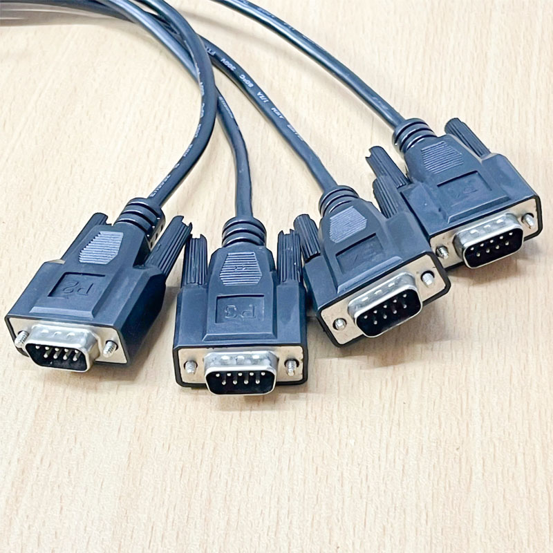 Cáp chuyển đổi DB37 Male Dsub to 4Port DB9 Male D-sub Uart Cable Adapter Dài 0.3M For C104H,C104H/P,CI-134,CI-134I,CI-134IS,CP-114,CP-114I,CP-114IS