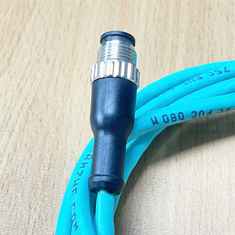 Cáp M12 D-Code 4 Pin Dương sang RJ45 8P8C Ethernet Dài 2M
