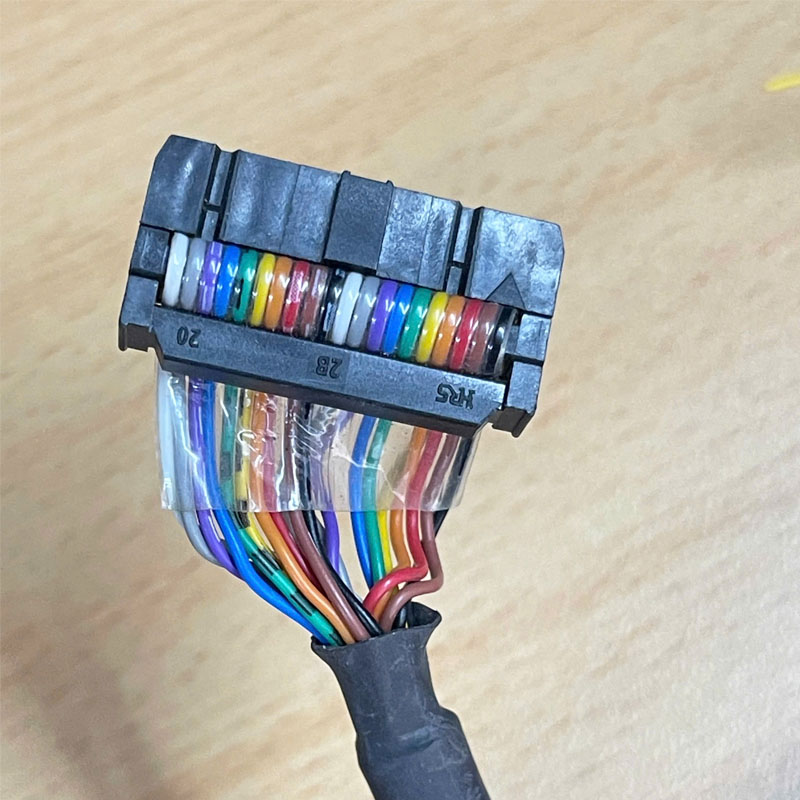 Cáp MC-16NL-3 & XTB-20H 20 Pin IDC Connector Round Female FC 2*10 Pitch 2.54mm to 20 Core Open Flying Dài 4M For Module I/O And Terminal Block