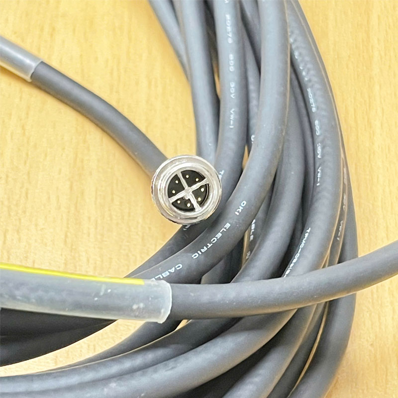 Cáp Camera Công Nghiệp Cognex DK-G-XC-M12EN-M8SR-10M-R Dài 10M ELECTRIC CABLE AWM 20276 80C VW-1 TPMC-C5e(S-HPR)