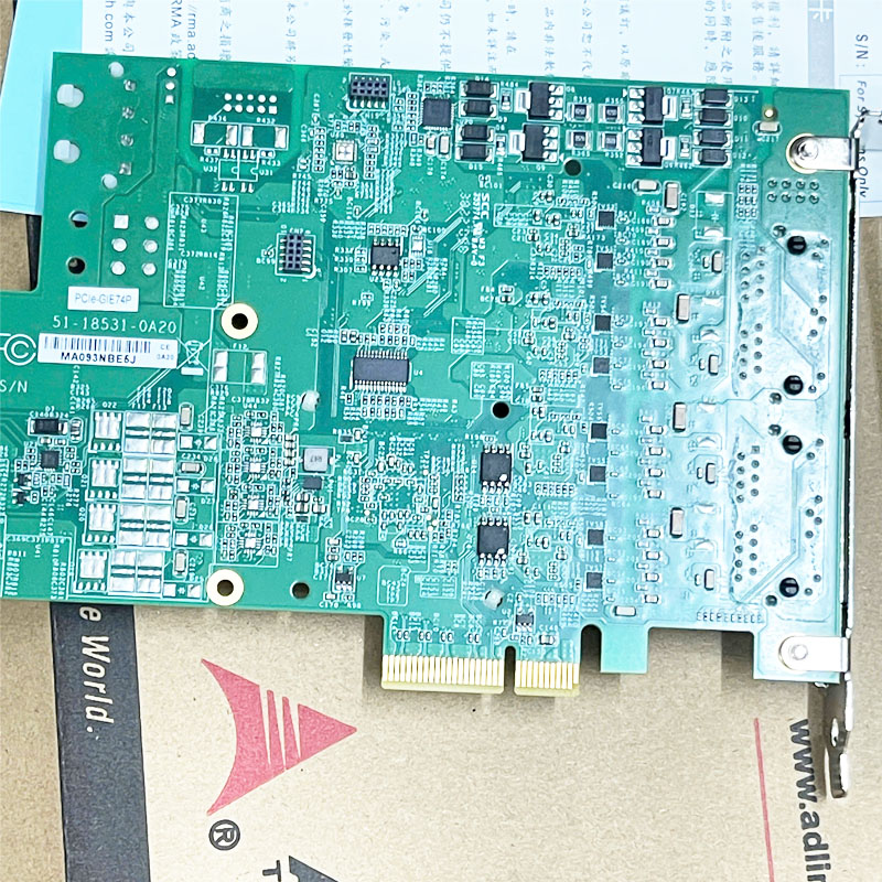Card Mạng ADLINK PCIe-GIE74P 51-18531-0A20 Video Modules 4-CH PCI Express X 4 Gen2 GigE Grabber with total PoE Power up to 60W with PoE Power.