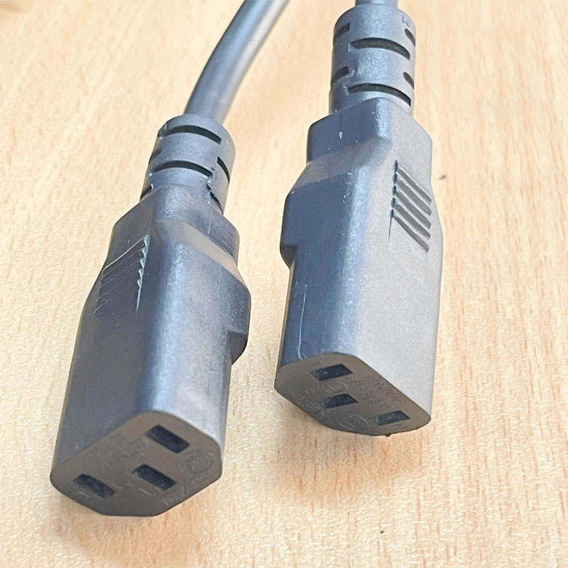 Dây Nguồn 3 Chân Dẹt Tam Giác Australia & China AC Power Cord GB2099 to Dual C13 Y Splitter Power Cord 10A 250V 3X0.75mm Dài 2.1M