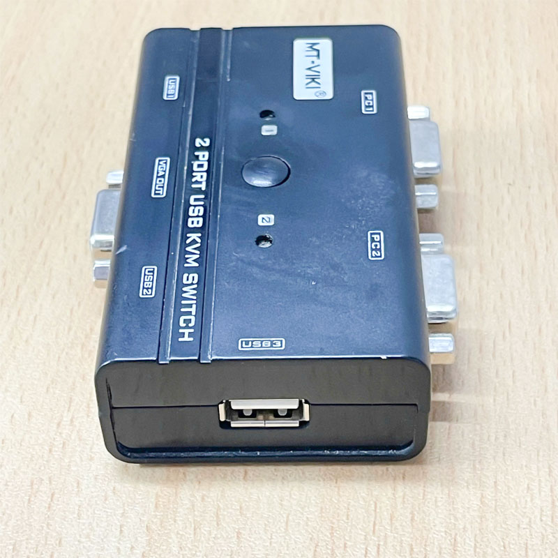 Bộ chuyển đổi Auto KVM Switch VGA USB 2 port MT-VIKI MT-260KL - Chuyển mạch 2 CPU ra 1 màn hình VGA