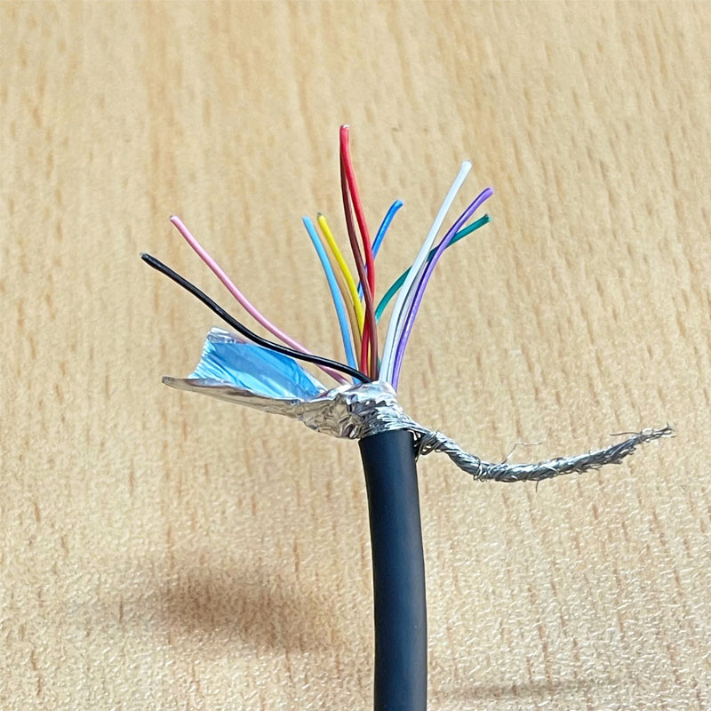 Cáp M12 12 Pin Connector Hirose HR10A-10TPA-12P(73) 12 Pin Male to 12 Core Open End Dài 0.5M For Power IO Cable Industrial Camera Hirose HR10 Series Circular