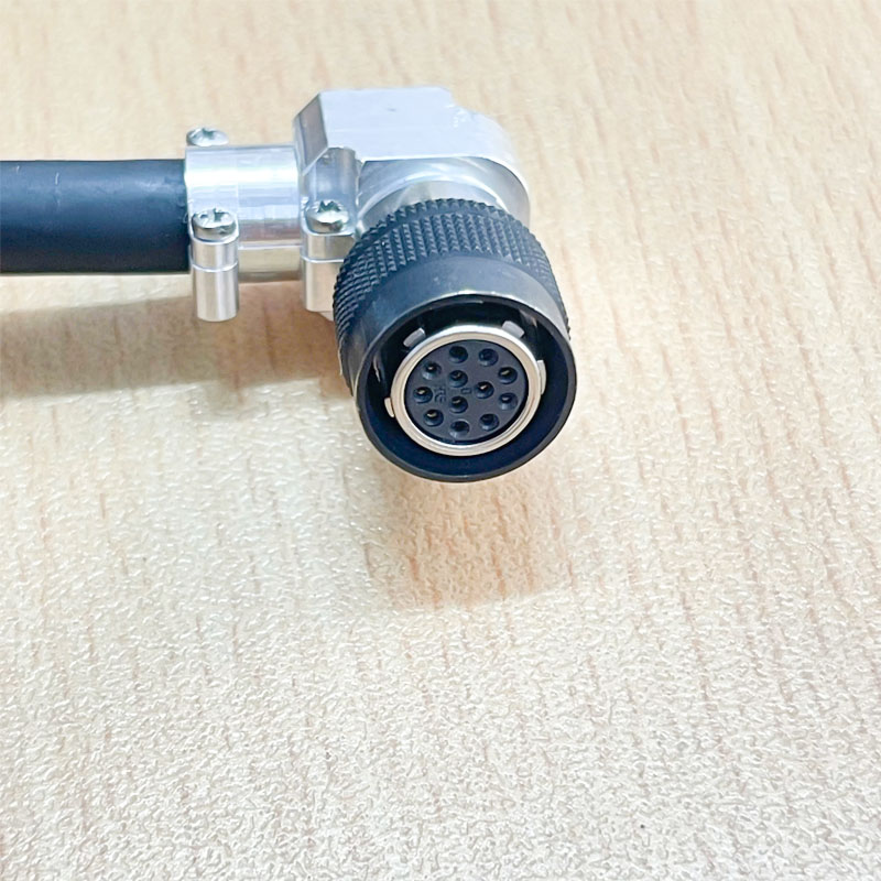 Cáp FA_14391611 EKRK 134123/LVDS Camera Right Angle Hirose HR10A-10P-12P(73) 12 Pin Female to RJ45 Male Dài 6M For Industrial Camera Cable