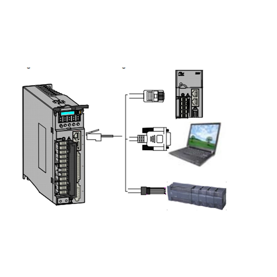 Cáp S6-L-T00-3.0 Cat6 Shielded S/FTP Black Cable RJ45 to DB9 Female Dài 5M For Inovance IS620P Series Servo 600P SV660N SV630P S6N S6F CN3 Port with Computer/HMI Communication Cable