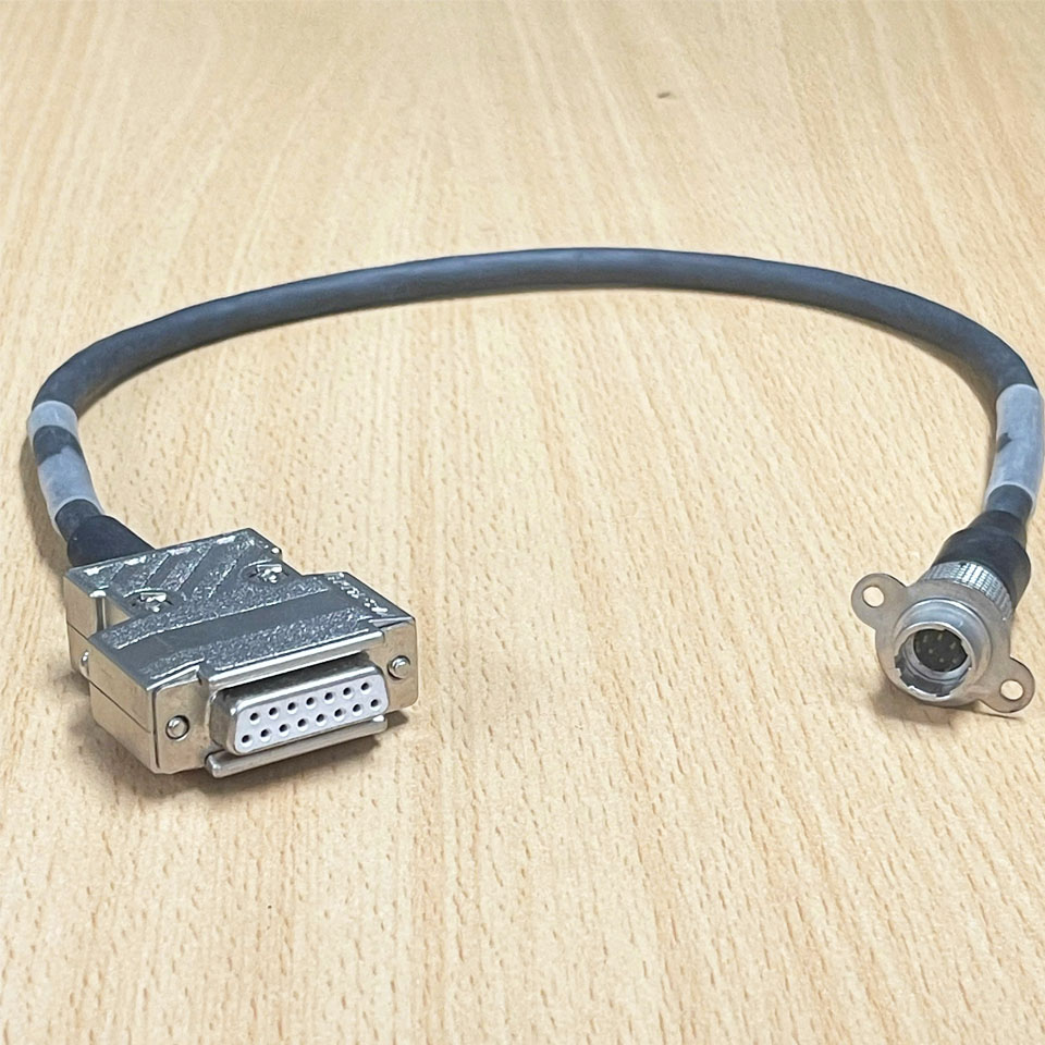 Cáp TAA-Z-EX-ENC-0.4 Dài 0.4M Cable Hirose HR10A-10R-10P 10 Pin Male IP67 to DB15 D-Sub 15 Pin Female For Industrial Camera Connector