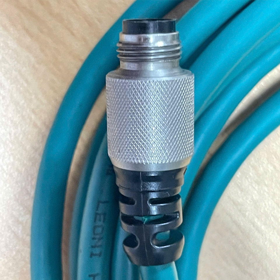 Cáp Original Ethernet Cognex 185-0253R Dài 5M Cable CCB-84901-1003-05 Cognex M12 Male Ethernet Cable A-Code 8 Pin RJ45 Hàng Tháo Thiết Bị