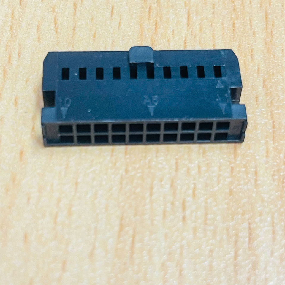 Đầu Jack  HIF3BA-20D-2.54C(63) Hirose 20 Way IDC Female Connector Socket 20 Position Rectangular Housing Connector Socket Black 0.100" 2.54mm Pitch