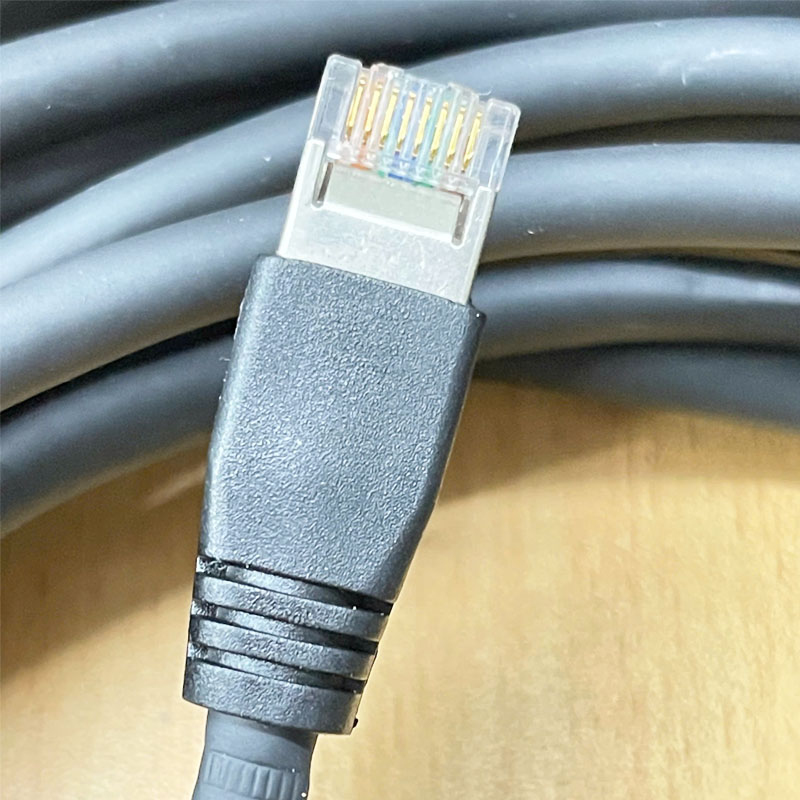 Cáp mạng có vít khóa GIG E-R10M dành cho camera công nghiệp Basler Dài 10M Industrial CCD Camera RJ45 10 Gigabit Cable with Locking Screw CAT6 S/FTP AWG E35664-L STYLE 20276 VW-1 80C HIRAKAWA KL
