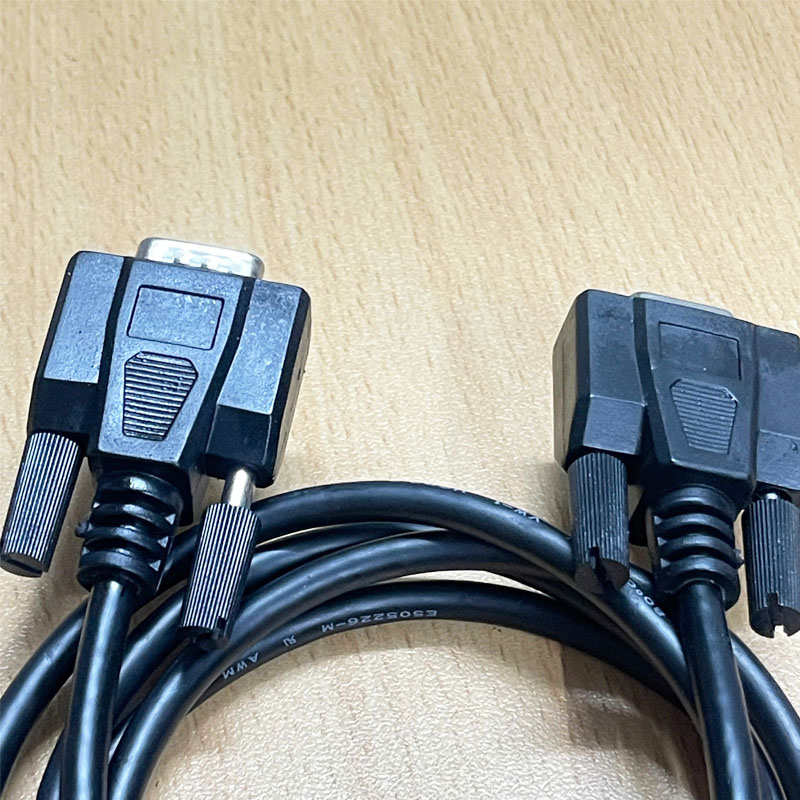 Cáp Nối Dài Cổng Com RS232 Âm Dương Dây Chuẩn Chéo Chất Lượng Cao DB9 Extension Cable Null Modem RS-232C DB9 Female to DB9 Male Black Length 1.5M