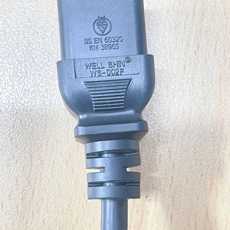 Dây Nguồn Máy Chủ Well Shin WS-003D WS-002F AC Power Cord IEC 60320 C19 To C20 3x1.5mm² 16A 250V Black Length 2.5M