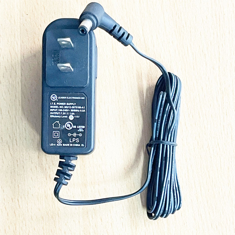 Adapter 7.5V 1A LEL MU12-2075100-A1 Connector Size 5.5mm x 2.1mm