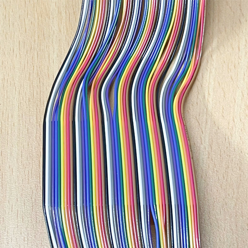 Dây cáp dẹt IDC Rainbow IDC 50 Pin 2.54mm Pitch Flat Ribbon Data Rainbow Color Cable Dài 0.4M