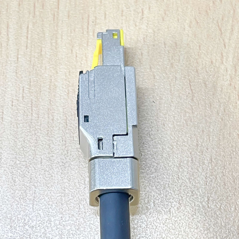 Cáp FA_14391611 SN0030 EKRK 134123/LVDS Camera Right Angle Hirose HR10A-10P-12P(73) 12 Pin Female to RJ45 Male Dài 6M For Industrial Camera Cable