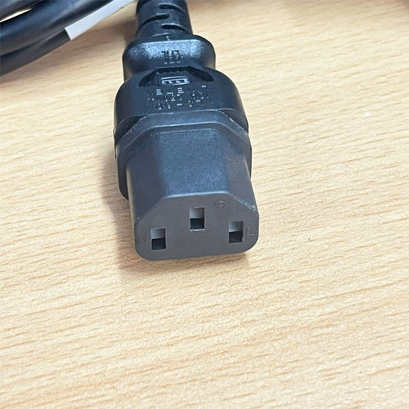 Dây Nguồn 2 Chân Tròn LINETEK LP-33 LS-60 AC Power Cord Europe Plug Schuko CEE 7/7 90 Degree to IEC320 C13 10A 250V 3x0.75mm 18AWG Dài 1.8M