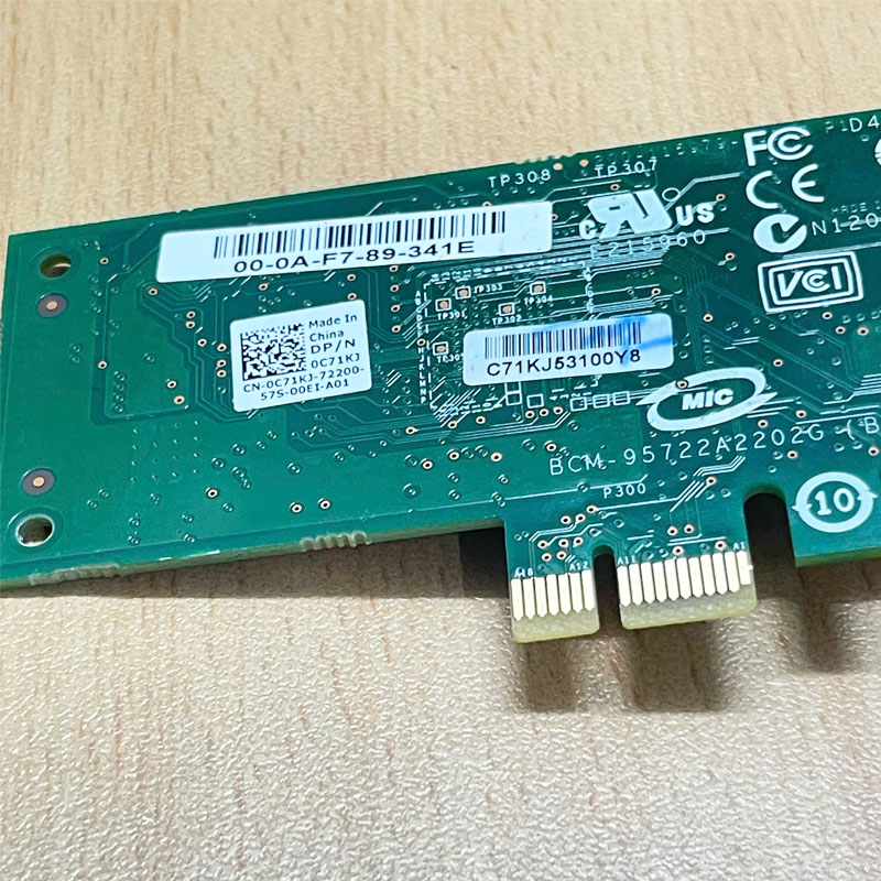 Card Mạng Dell Broadcom BCM5722KFB1G 10/100/1000 Small Form SFF PCI-E NIC Card Network