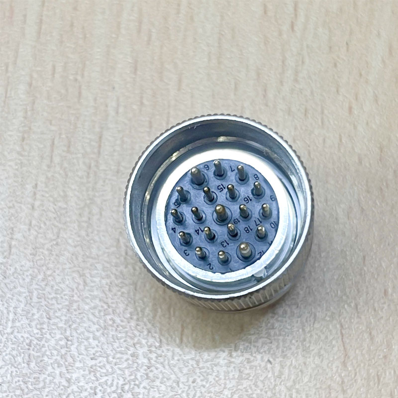 Đầu Rắc Original HUMMEL Connector M23 19 Pin M23 19 Pin Male Connectors Solder Type for Cable Shield 90 Degree