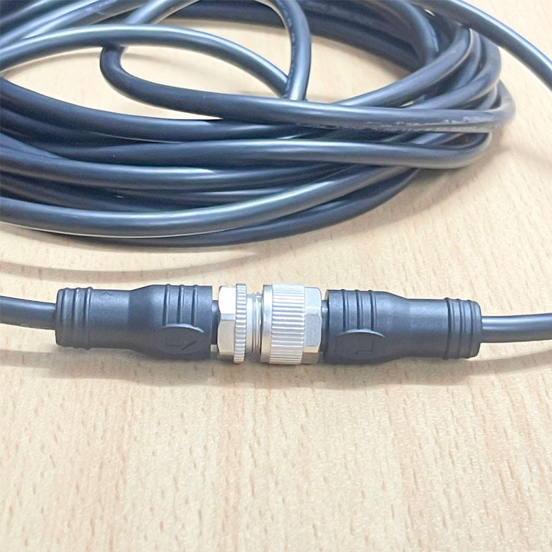 Cáp Kết Nối Công Nghiệp M12 A Code 5 Pin Male to Female Dài 5M For Aviation Sensor Connector Industrial Cable